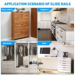 10PCS 그리기 서랍 레일 러너 235 교체 슬라이드 180 옷장 플라스틱