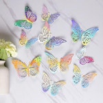 DIY 입체 나비 벽장식 스티커 인테리어 파티장식 SET A핑크골드 604803