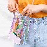 홀로그램 미니 크로스백 PVC백 만들기 미술 재료 실습 놀이 6학년 초4