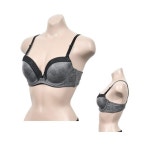 모던 체크 와이어 몰드 B컵 브라 - 속옷 80B