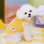 강아지 가을 겨울 털 안감 부드러운 실내 데일리 조끼 강아지옷 겨울옷 애견 의류 귀여운