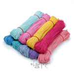 이음규방 매듭끈 - 꼰세사 타래 규방공예 재료 끈목 전통매듭 인견사 31 중비취 1개