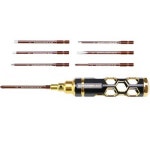 Combo Quick Drive Tip Caddy Set - Metric - 7 Pcs Golden AM-460002-BG