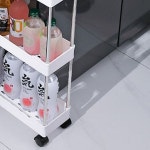 틈새공략 이동식 트롤리 바퀴 수납장 2컬러 3단 4단 냉장고 주방 세탁실 정리함