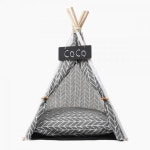 펫홈 강아지 애견하우스 고양이 텐트하우스 그레이A