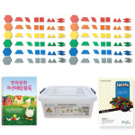 자석 대형 패턴 블록 108pcs 학습가이드북 or 스토리텔링북 보관함