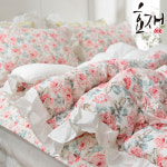 투유 미추 광목 프릴 옥수수솜 침구세트Q K겸용 가방포장 by효재