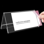 양면 아크릴꽂이 전시용 명함꽂이 테이블 이름표 투명