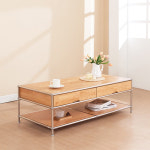 거실 원목 철제 프레임 모듈 좌식 수납 테이블