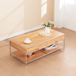 거실 원목 철제 프레임 모듈 좌식 수납 테이블
