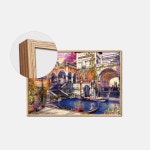 500피스퍼즐 베니스의 연인 오크 알루미늄 액자