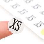 사이즈 원형스티커 1장 60P S 의류 의상