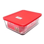 파이렉스 유리 반찬통 내열유리 사각 밀폐 용기 1 4L