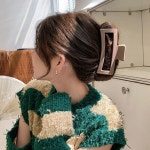 헤어 집게 왕 헤어핀 여름 올림머리 집게핀