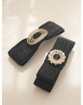 반짝 패브릭 펜던트 리본 헤어핀 h0777