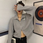 심플투웨이카라짚업 크롭양지퍼여성자켓