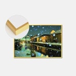 고품질 500피스퍼즐 눈 내리는 풍경 알루미늄 액자 취미 WDB8708