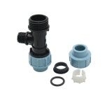 IBC 탱크 어댑터 PE 튜브 커넥터 엘보 티 워터 스플리터 농장 관개용 플라스틱 파이프 피팅 S60 x