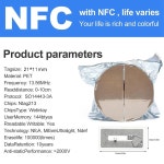 소매 NFC 태그 스티커 칩 블랭크 접착 라벨 RFID 재기록 144 바이트 메모리 As Shown 30 PCS NTAG213