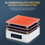 미니 예열 플레이트 납땜 재 작업 스테이션 PCB SMD 보드 납땜 가열 테이블 조절 가능한 온도 G3061 PD65W