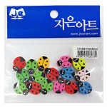 나무 비즈 무당벌레 2봉 비즈공예 재료 팔찌 만들기