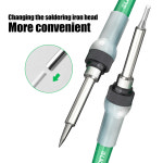 LAOA 무연 납땜 인두 헤드 용접 스테이션 일정한 온도 전기 도구