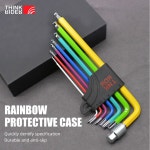 ThinkRider 컬러 자전거 도구 L 렌치 내부 육각 키 세트 1 5 2 3 4 5 6 8