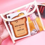 필기구 화장품 여행용 빅투명파우치 소지품 PVC방수 여행용파우치 수납 미니지갑 멀티정리함