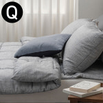 퀸이불패드셋트 쉐브론 40수 순면 차렵이불 패드세트 퀸 Q