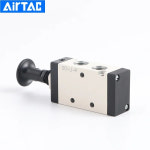 Airtac 푸시 풀 밸브 4L Sries 5 2 Way 솔레노이드 공압 스위치 수동 4L110 4L210 4L310