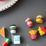 푸드스타일 자석 4P세트 햄버거 커피 2style 커피세트