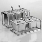 스텐 반찬통 사각 양념통 업소용 밧드 바트 식당 소스 스테인레스