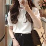 여성 PK 퍼프 반팔 티셔츠 여름 데일리 피케이 루즈핏