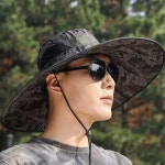 창넓은 챙넓은 산책 비치 사파리 정글 비치 모자 챙길이11cm블랙