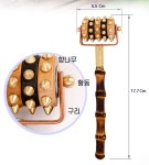국산 혈액순환 고급 굴렁쇠 핸드메이드 수지침 마사지 손안마 지압 볼 자석 향나무 두통 혈침기 건강선물