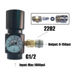레귤레이터 0-150psi 공압 공구용 휴대용 마이크로 CO2 네일러 스테이플러 코킹 건 G1 2-14 0 825-14NGO