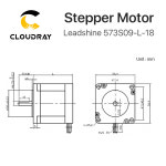 Cloudray Leadshine 3 상 스테퍼 모터 5A 길이 샤프트 6 573S09-L-18 NEMA23