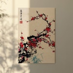 매화 꽃 그림 매란국죽 사군자 동양화 수묵화 캔버스 액자 12 만사형통 매화나무