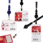 ID카드 명찰홀더 목걸이줄 세트 사원증 출입증 가로형