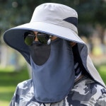 큰 챙 농사 낚시 캠핑 얼굴가리개 모자