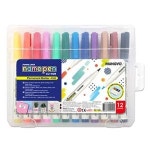 네임펜 12색 세트 2P 사무실 학교 행정 필기구 학용품