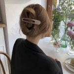 무광웨이브머리핀 곱창 머리끈 올림 머리 헤어 집게