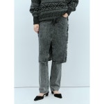 GANNI 24 FW 가니 여성 스노우 워싱 스커트 진 gan0254007blk 73649442