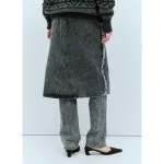 GANNI 24 FW 가니 여성 스노우 워싱 스커트 진 gan0254007blk 73649442