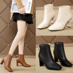 부츠 앵클부츠 패션부츠 가죽부츠 캐주얼 가죽 3컬러 여성 힐부츠 앵클 여성부츠 CH885N