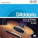 D Addario EJ40 실크 스틸 포크 어쿠스틱 스트링 핑거 스타일 - 1팩