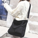 크로스 메신져백 슬링백 남성 여성 스퀘어 캐주얼 캔버스 숄더 가방