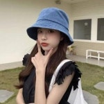 남녀공용 버킷햇 데님 벙거지 모자