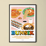 분식 2 M 인테리어 디자인 포스터 김밥 떡볶이 그림 사진