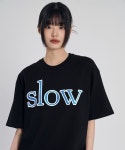 슬로우레코드하우스 슬로우 레코드 하우스 슬로우 나염 반팔 티셔츠 SR24SUTP10WT